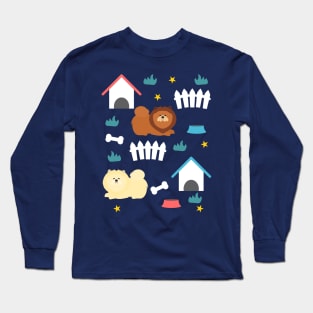 Chow Chow Dog in the Starry Night Long Sleeve T-Shirt